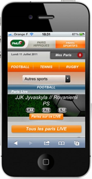 Tous les Paris sportifs sur l’application mobile PMU.fr